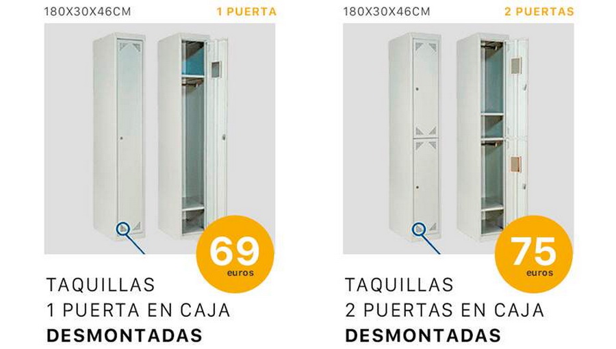 ofertas taquillas metalicas precios
